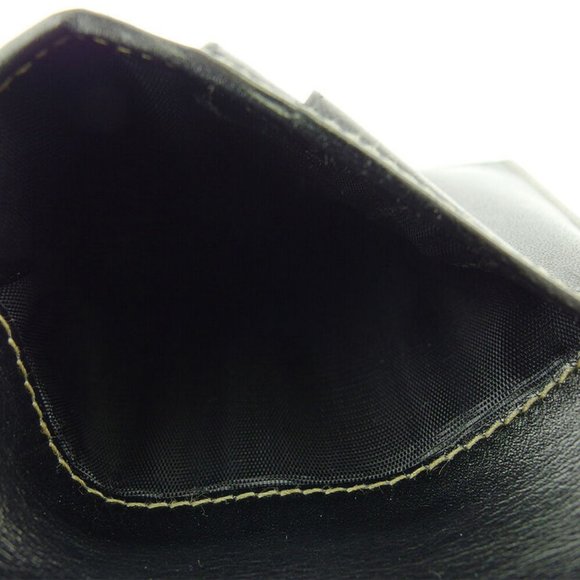 Authentic FENDI W hook purse pecan beige PVC ~ leather Auth used - Picture 7 of 9